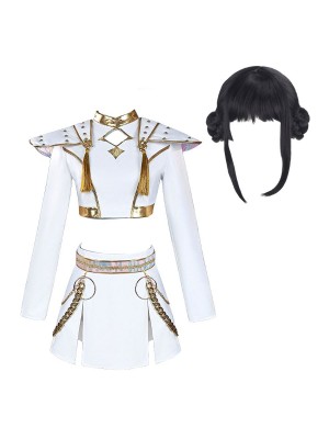 Simil Korean Pop Coreano Performance Hunter Vestito Parrucca Wig Dress DEMON013